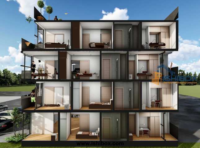 Shipping container apartment